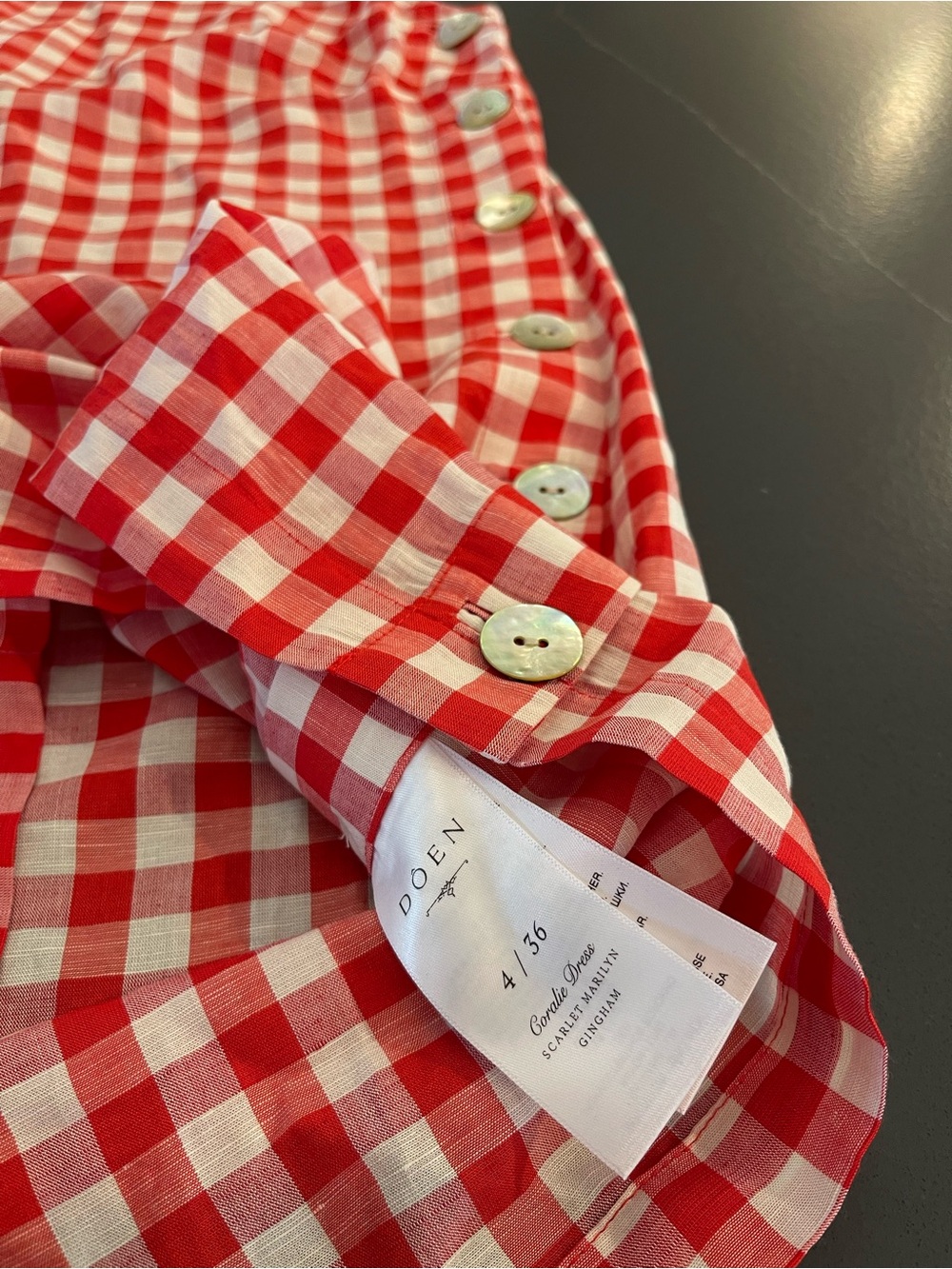 Doen Red and White Gingham Mini Dress - Picture 9 of 12